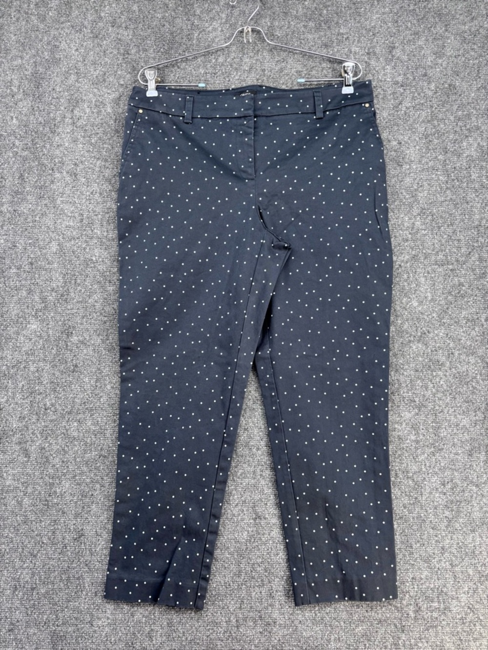 Jones NY Grace Ankle Navy Blue Polka Dot Pants Women’s 12P Preppy Office